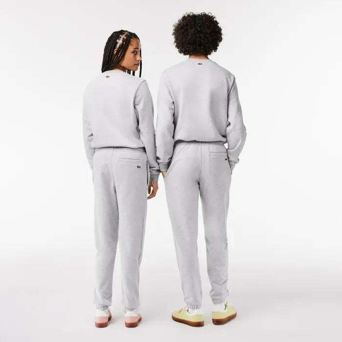 Matching Sets MenWomen Lacoste Unisex Signature Print Sweatpants Grey Chine Cca