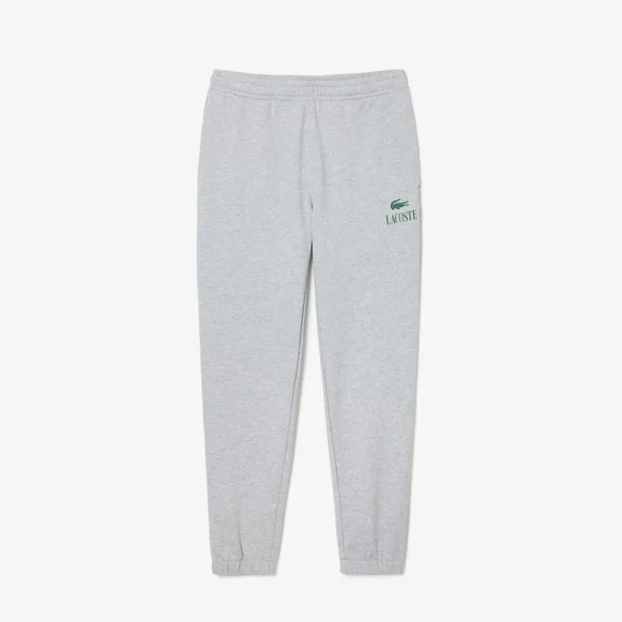 Matching Sets MenWomen Lacoste Unisex Signature Print Sweatpants Grey Chine Cca