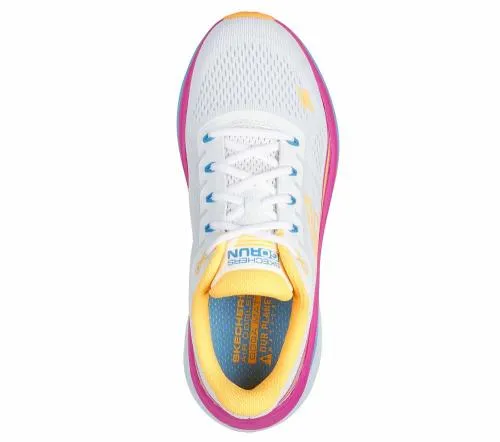 Max Cushioning Propulsion White Orange Women SKECHERS Lace Up