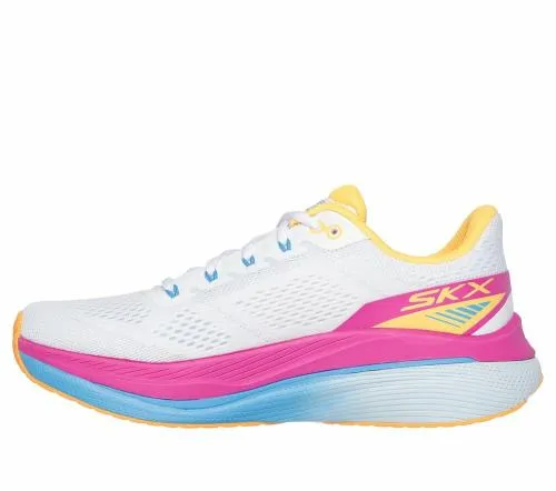 Max Cushioning Propulsion White Orange Women SKECHERS Lace Up