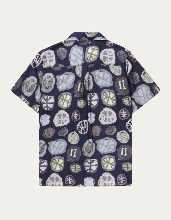Men Artist AOP SS Shirt 8211 Dark NavyMulticolor AOP Les Deux ShirtsOvershirts