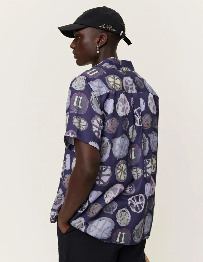 Men Artist AOP SS Shirt 8211 Dark NavyMulticolor AOP Les Deux ShirtsOvershirts