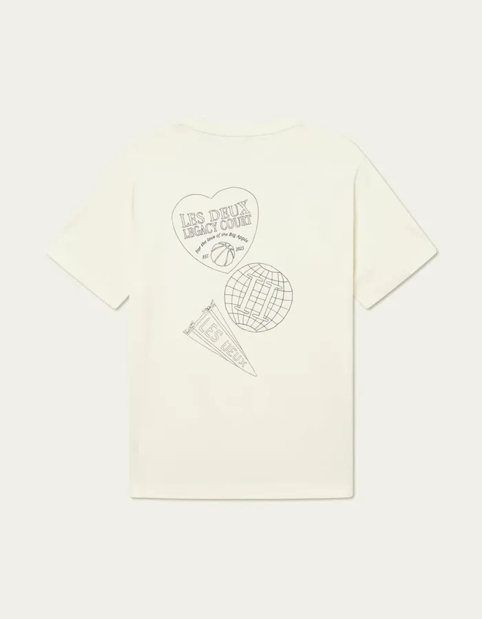 Men Atlas TShirt 8211 Ivory Les Deux Tshirts