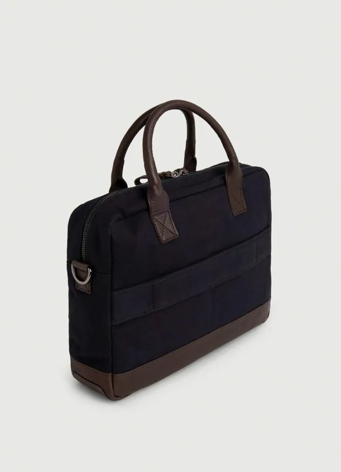 Men Bags and Luggage Hackett London Document Holder With Adjustable Strap Navybrown