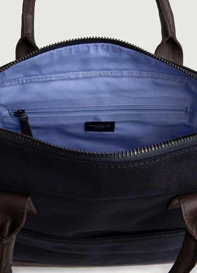 Men Bags and Luggage Hackett London Document Holder With Adjustable Strap Navybrown