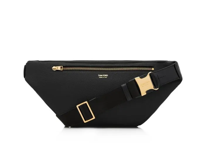 Men Belt Bags Tom Ford Grain Leather Buckley Belt Bag Black Men Belt Bags Tom Ford Grain Leather Buckley Belt Bag Black