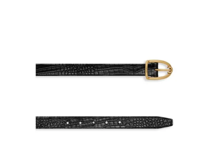 Men Belts Tom Ford Printed Alligator Angled Buckle Belt