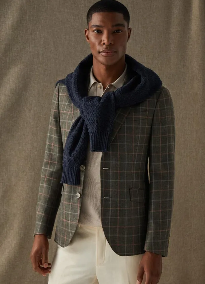 Men Blazers Hackett London Check Blazer Khakipink