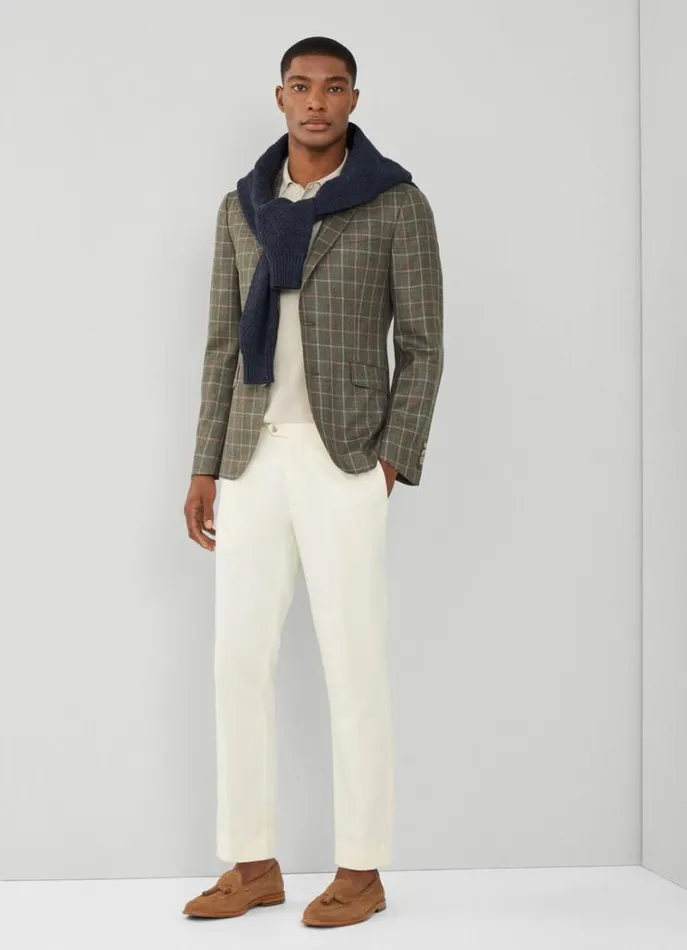 Men Blazers Hackett London Check Blazer Khakipink