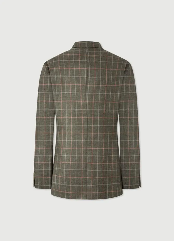 Men Blazers Hackett London Check Blazer Khakipink