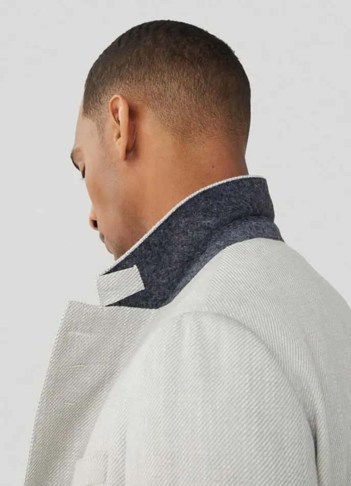 Men Blazers Hackett London Cotton Hybrid Blazer Light Grey