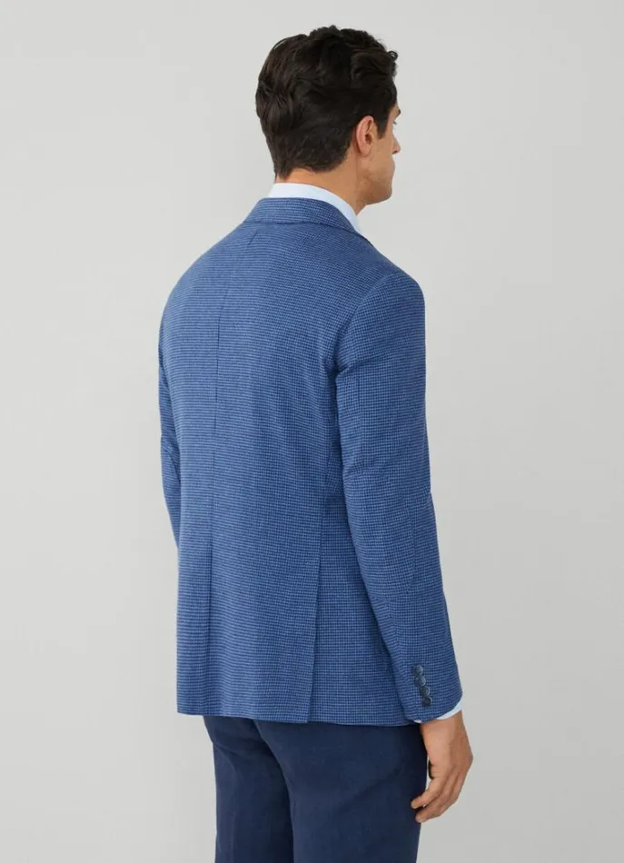 Men Blazers Hackett London Houndstooth Blazer Blue