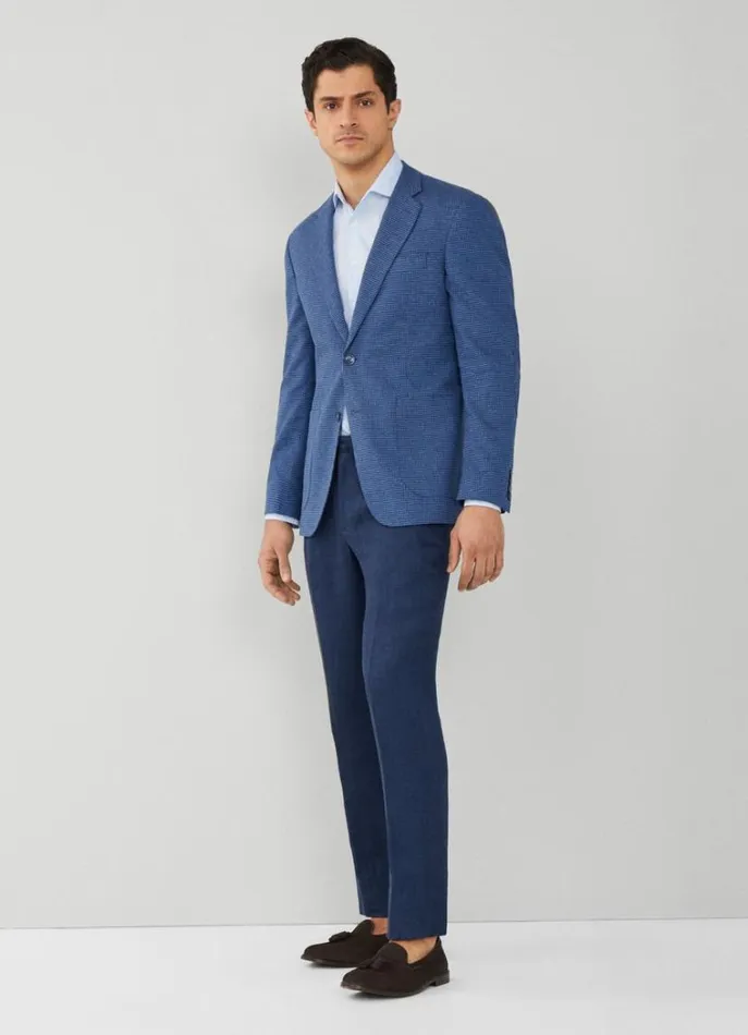 Men Blazers Hackett London Houndstooth Blazer Blue