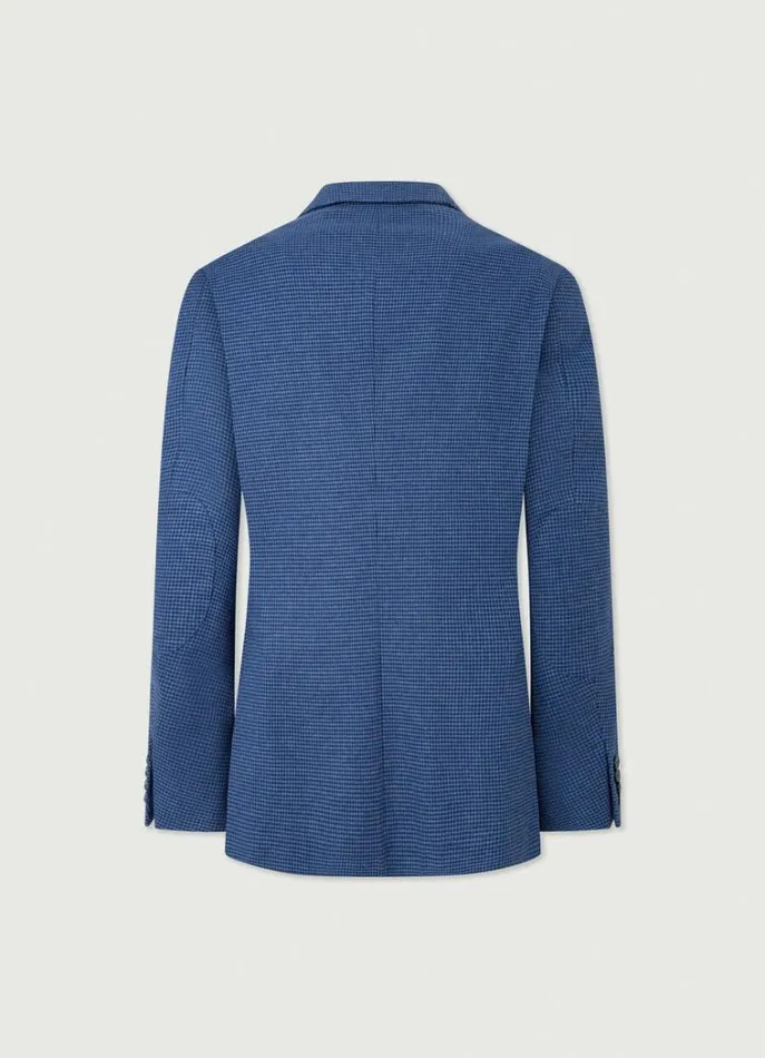 Men Blazers Hackett London Houndstooth Blazer Blue