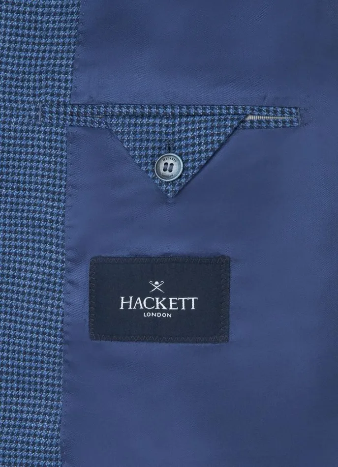 Men Blazers Hackett London Houndstooth Blazer Blue
