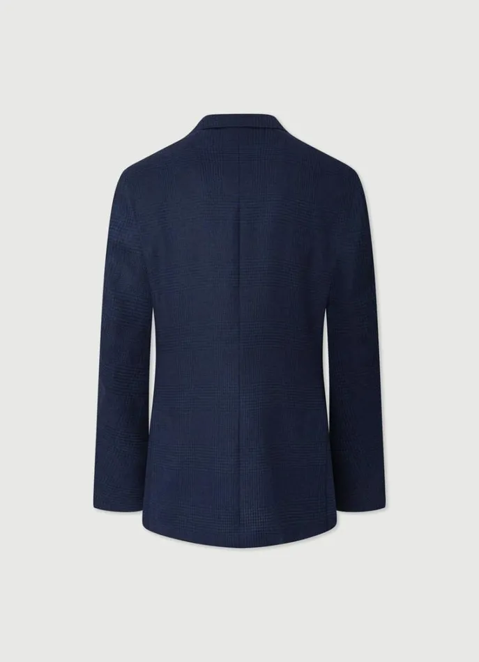 Men Blazers Hackett London Wool And Linen Blazer Brightnavy
