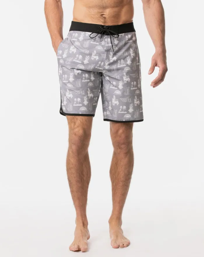 Men Boardshorts TravisMathew EL FIESTERO BOARDSHORT Heather Grey