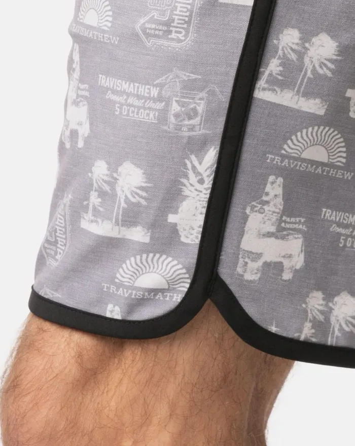 Men Boardshorts TravisMathew EL FIESTERO BOARDSHORT Heather Grey