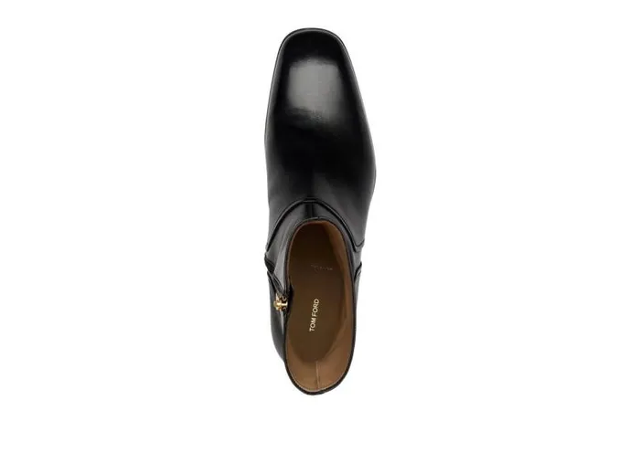 Men Boots Tom Ford Leather Alec Zip Boot Black Men Boots Tom Ford Leather Alec Zip Boot Black