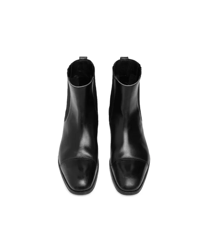 Men Boots Tom Ford Leather Elkan Chelsea Boot Black Men Boots Tom Ford Leather Elkan Chelsea Boot Black