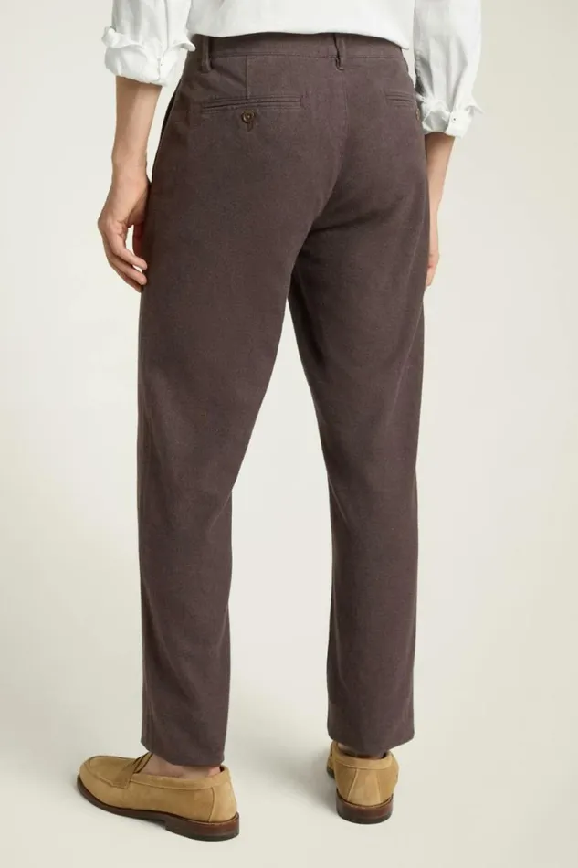 Men Brushed Twill Chino Dark Brown Bonobos Chinos