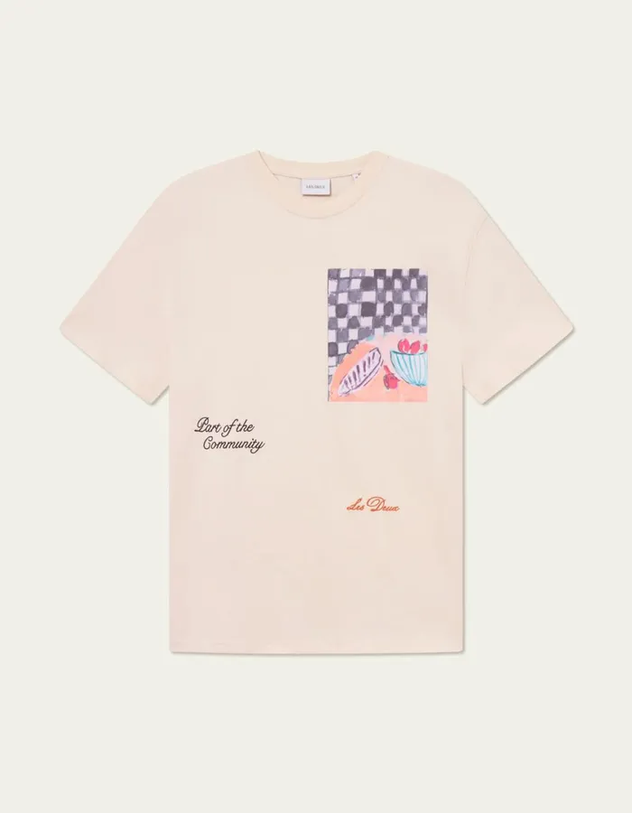 Men Cena TShirt 8211 Light Ivory Les Deux Tshirts