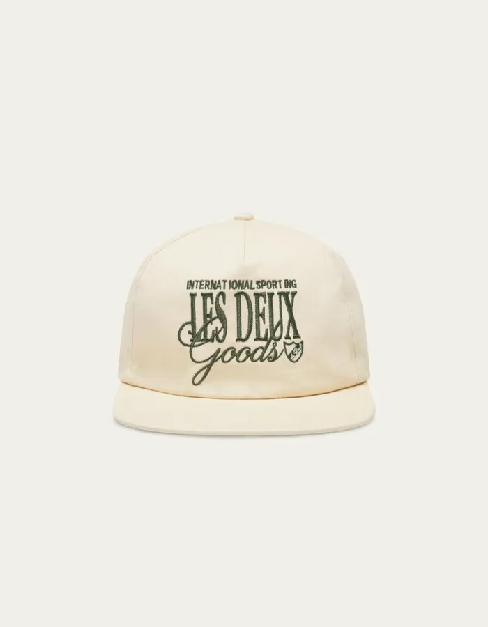 Men Chess Cap 8211 IvoryChive Green Les Deux CapsHats