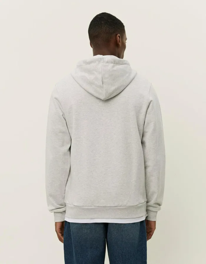 Men Clyde Zipper Hoodie 8211 Snow Melange Les Deux HoodiesSweatshirts