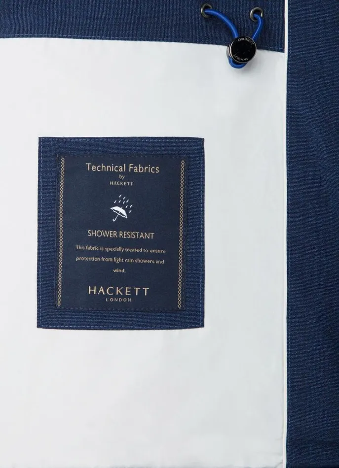 Men Coats and Jackets Hackett London WaterResistant Field Jacket Blue