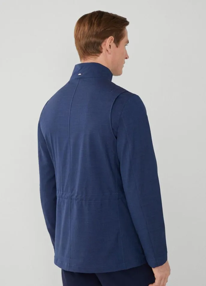 Men Coats and Jackets Hackett London WaterResistant Field Jacket Blue