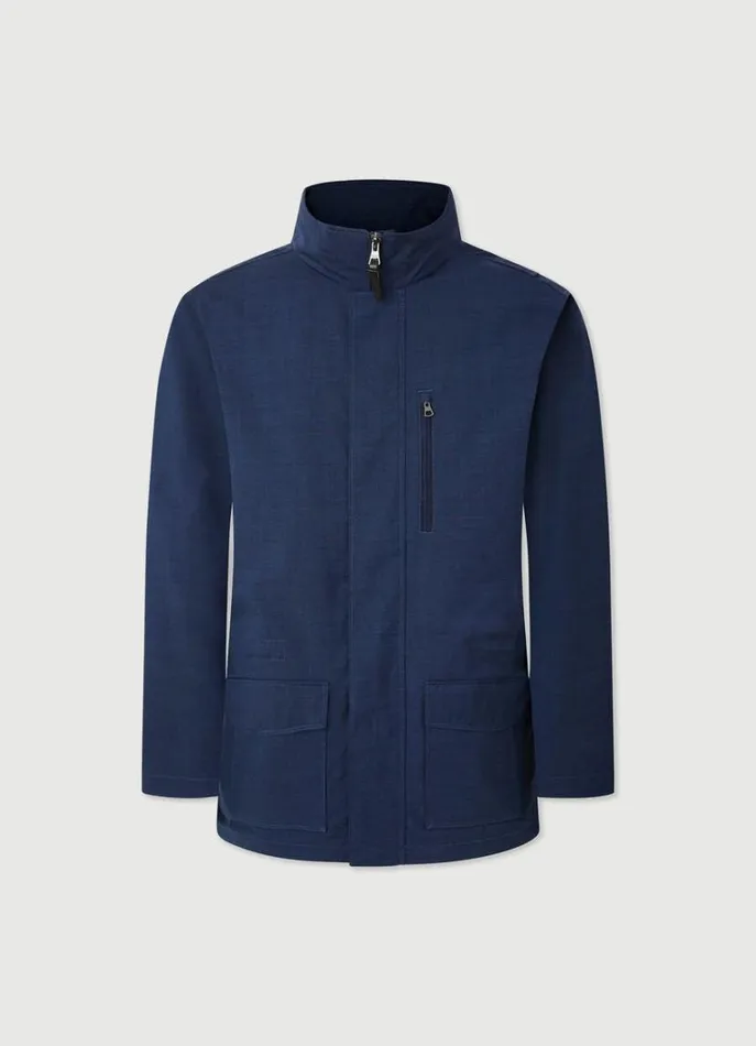 Men Coats and Jackets Hackett London WaterResistant Field Jacket Blue