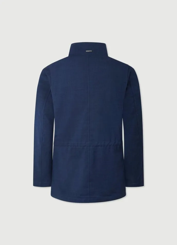 Men Coats and Jackets Hackett London WaterResistant Field Jacket Blue