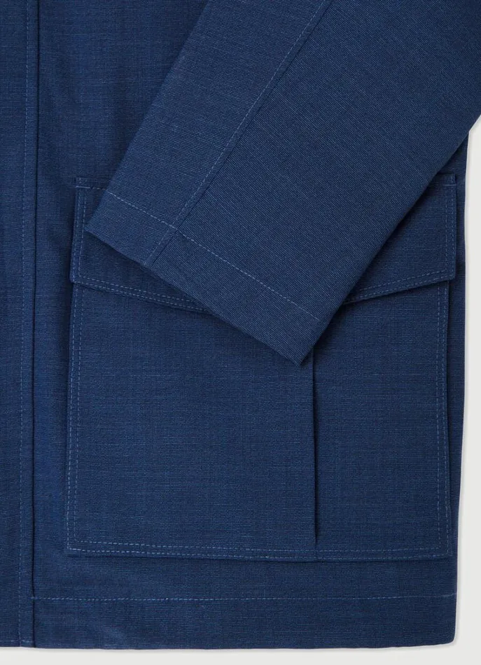 Men Coats and Jackets Hackett London WaterResistant Field Jacket Blue