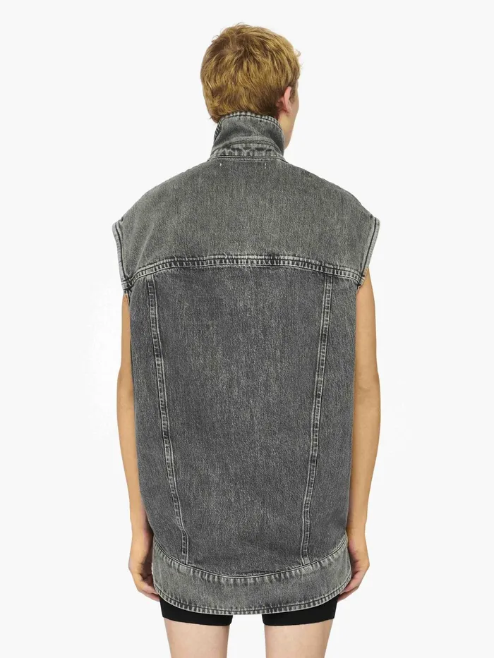 Men Coats and Jackets JW Anderson OVERSIZED SLEEVELESS HIGH NECK JACKET Grey Men Coats and Jackets JW Anderson OVERSIZED SLEEVELESS HIGH NECK JACKET Grey