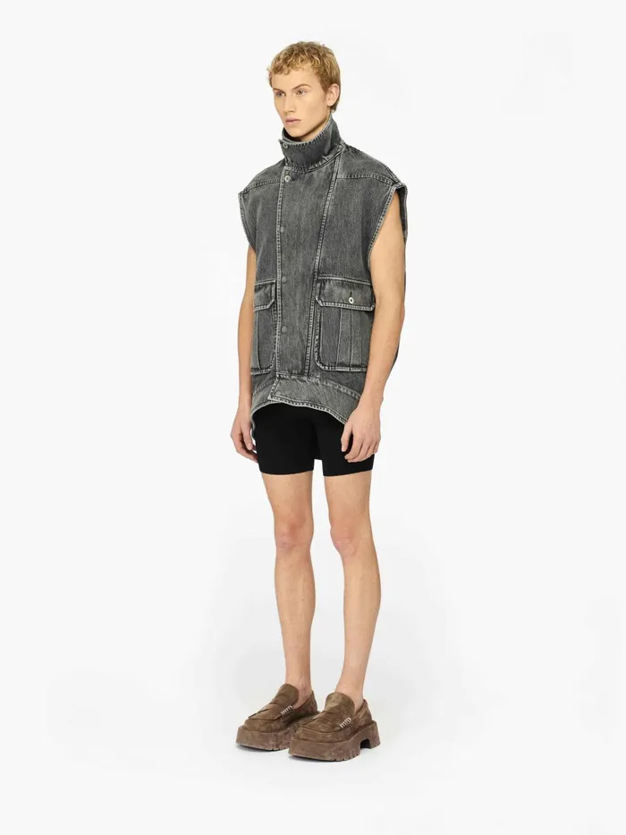 Men Coats and Jackets JW Anderson OVERSIZED SLEEVELESS HIGH NECK JACKET Grey Men Coats and Jackets JW Anderson OVERSIZED SLEEVELESS HIGH NECK JACKET Grey