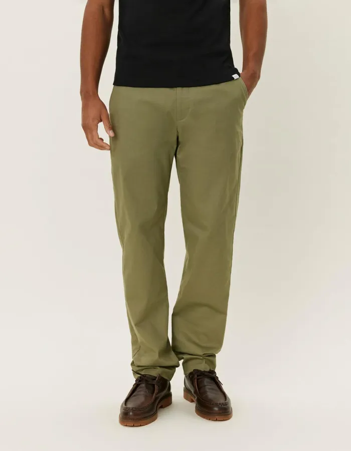 Men Como Cotton Chino 8211 Lichen Green Les Deux Pants