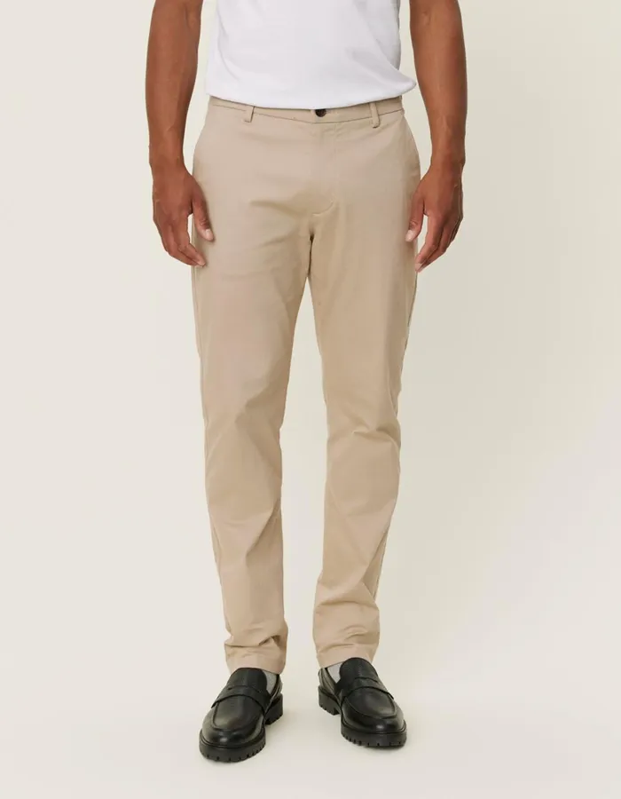 Men Como Reg Cotton Suit Pants 8211 Dark Sand Les Deux Pants