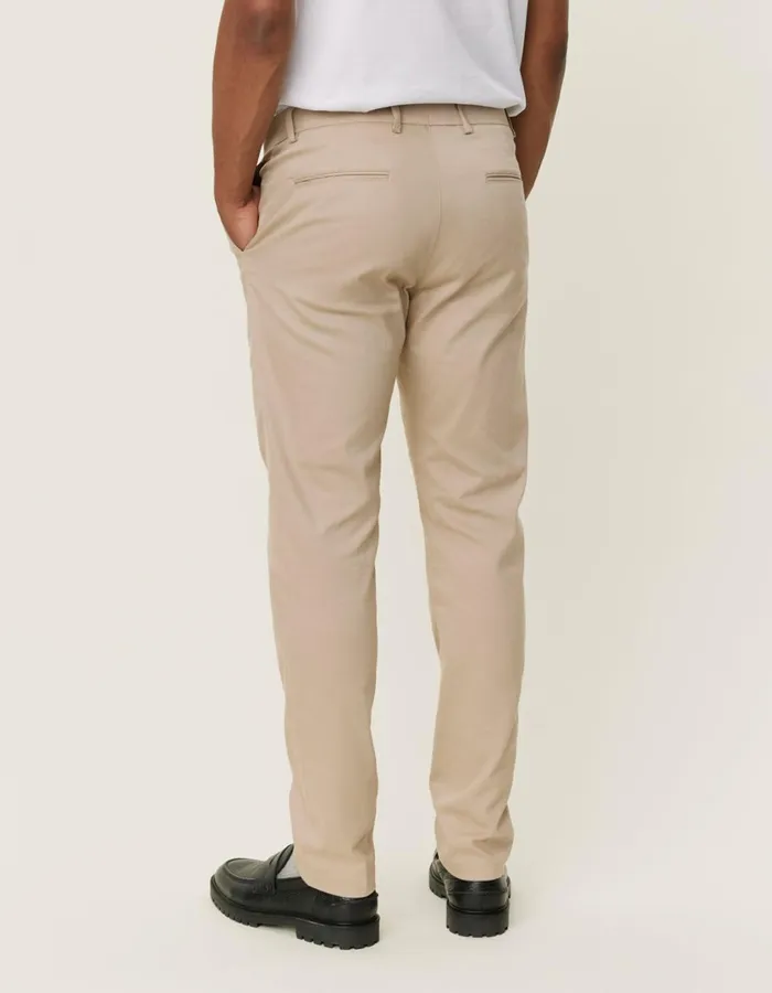 Men Como Reg Cotton Suit Pants 8211 Dark Sand Les Deux Pants