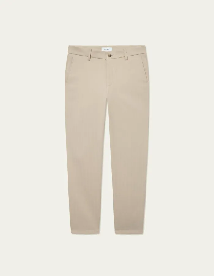 Men Como Reg Herringbone Suit Pants 8211 Dark SandLight Sand Les Deux Pants