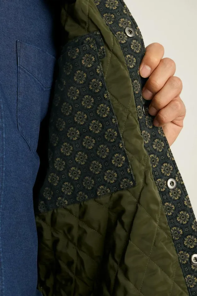 Men Cord Quilted Jacket Black Tile Geo Bonobos Overshirts
