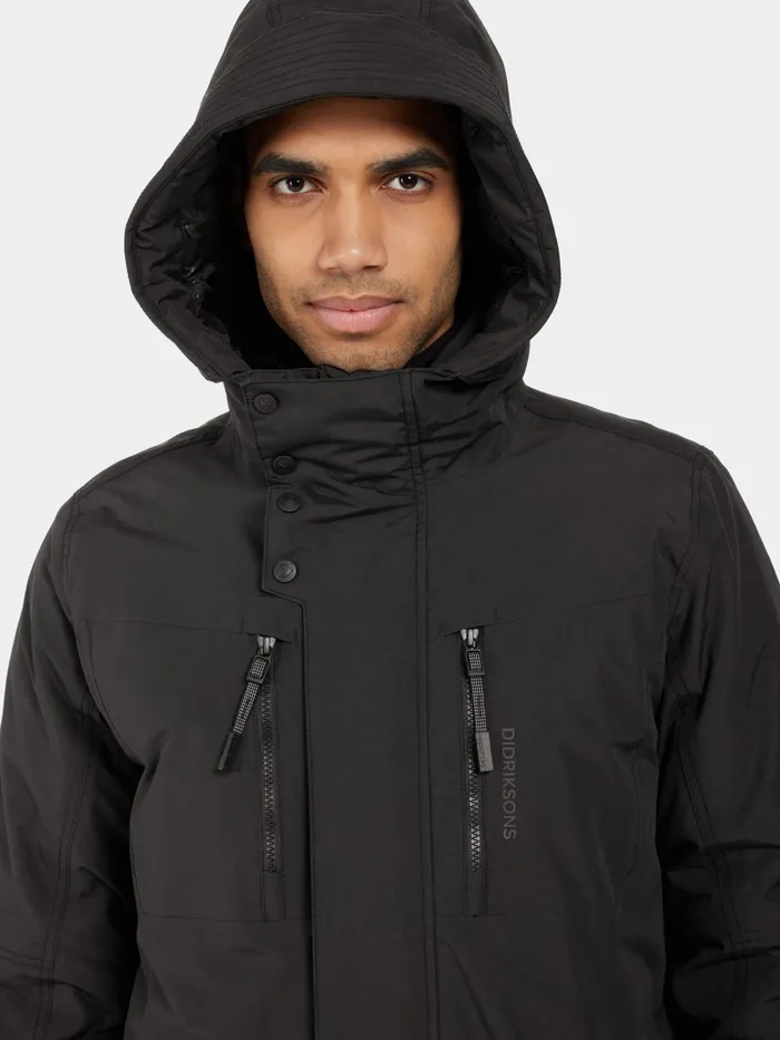 Men Dexter Parka Black Didriksons Autumn Jackets