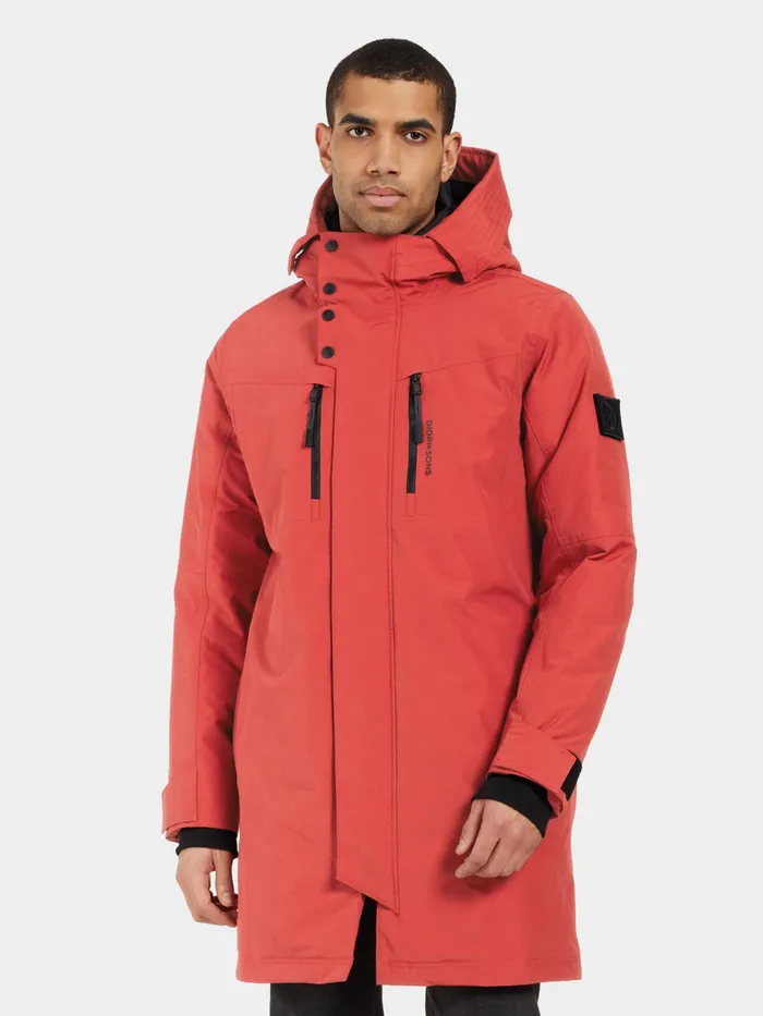 Men Dexter Parka Ochre Red Didriksons Autumn Jackets