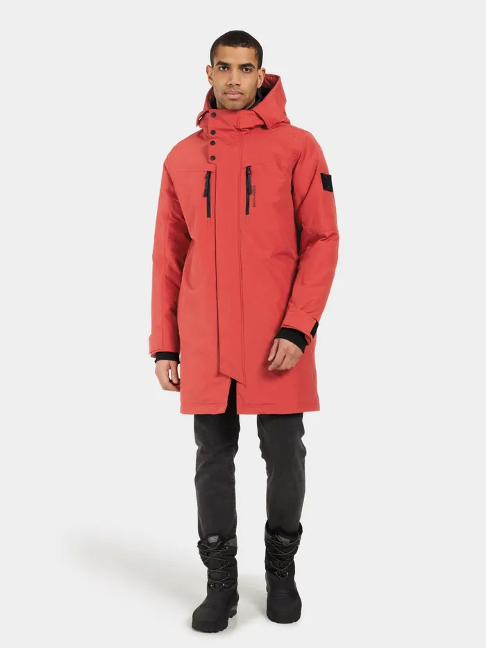 Men Dexter Parka Ochre Red Didriksons Autumn Jackets