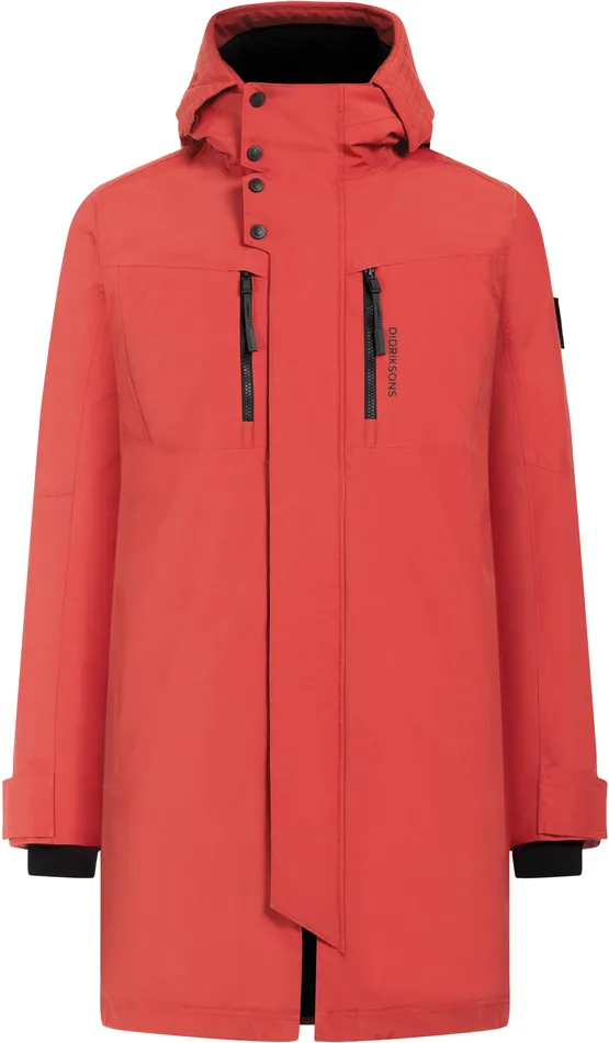 Men Dexter Parka Ochre Red Didriksons Autumn Jackets