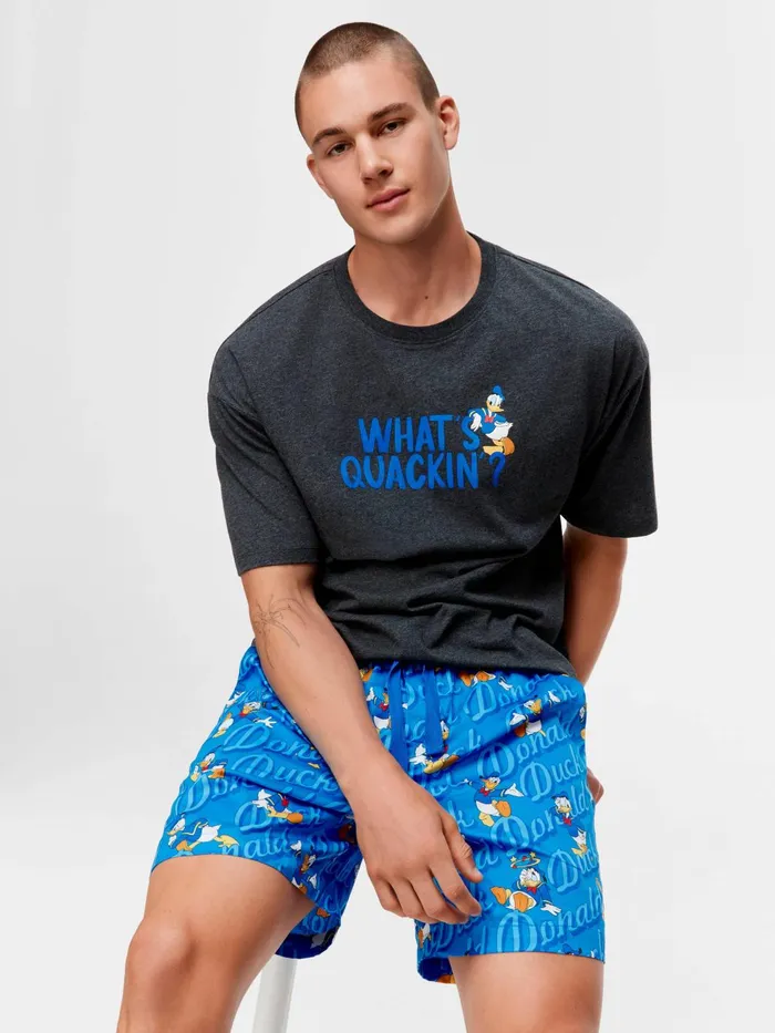 Men Donald Duck Mid Short Multi Peter Alexander Shorts