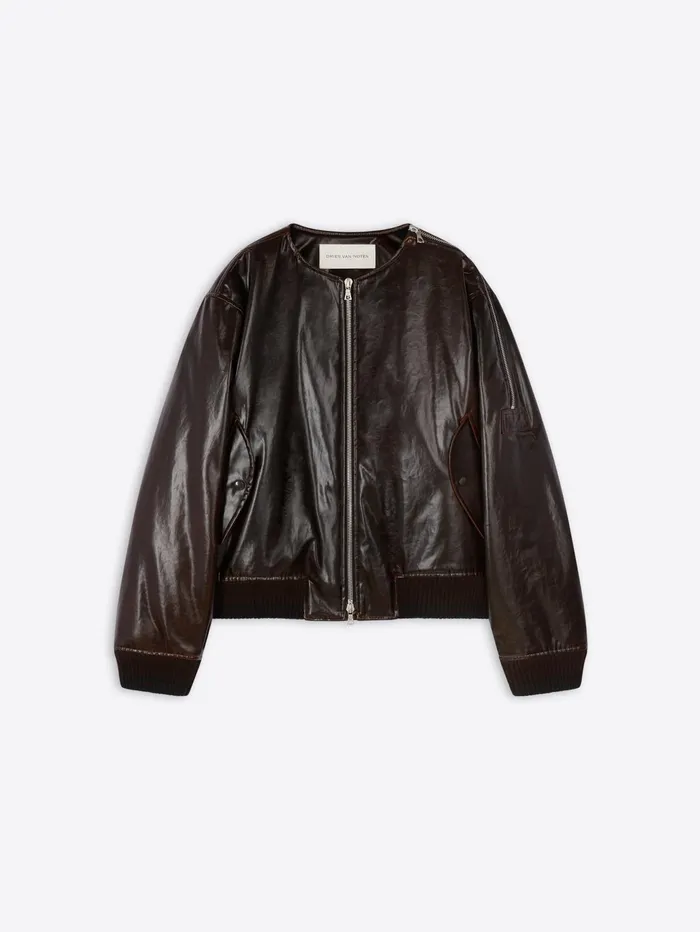 Men Dries Van Noten Coats and Jackets Collarless Bomber