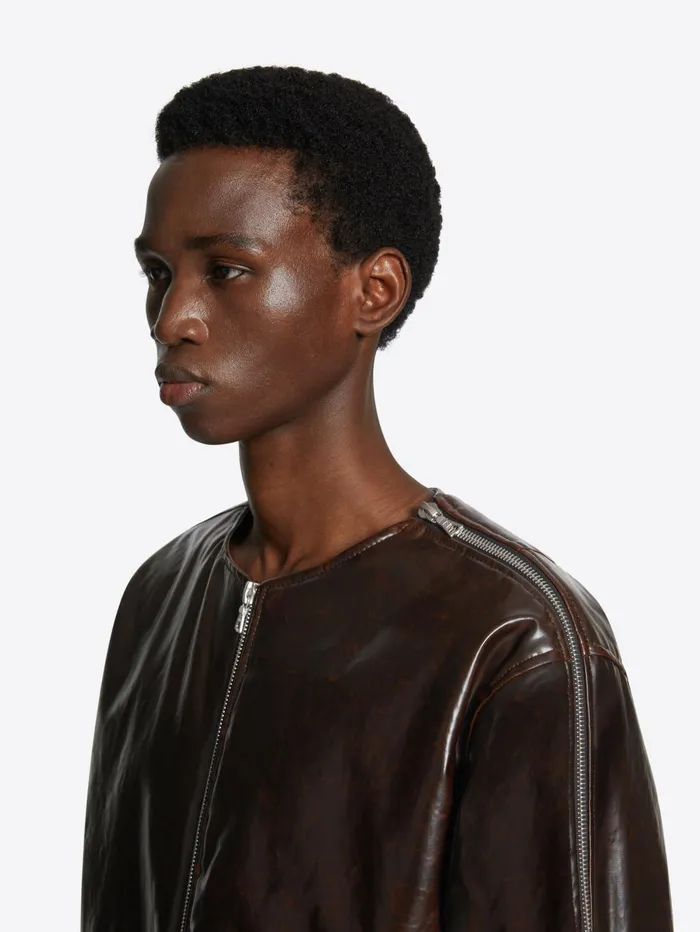 Men Dries Van Noten Coats and Jackets Collarless Bomber