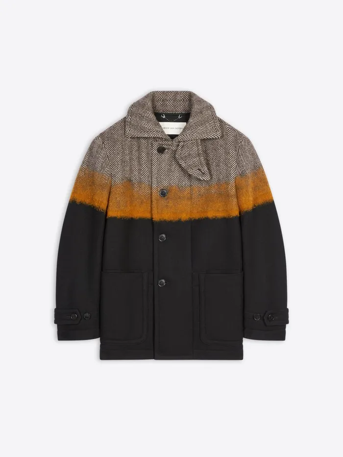 Men Dries Van Noten Coats and Jackets Needle Punch Coat