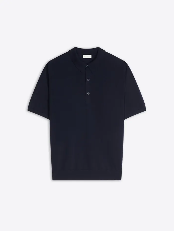 Men Dries Van Noten Knitwear Merino Wool Polo Shirt