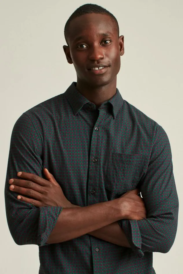 Men Everyday Lightweight Flannel Shirt Caspian Check Bonobos Overshirts